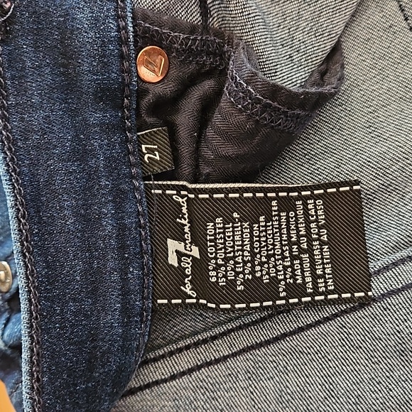 7 For All Mankind Gwenevere Distressed Mid-Rise Jeans, Size 27 - Picture 8 of 15